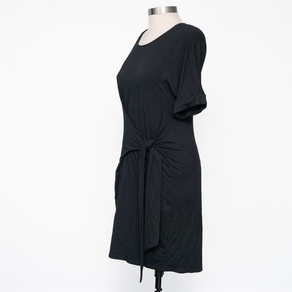 Nic + Zoe Knit Tie Dress‎ Black Onyx Medium - Picture 7 of 12